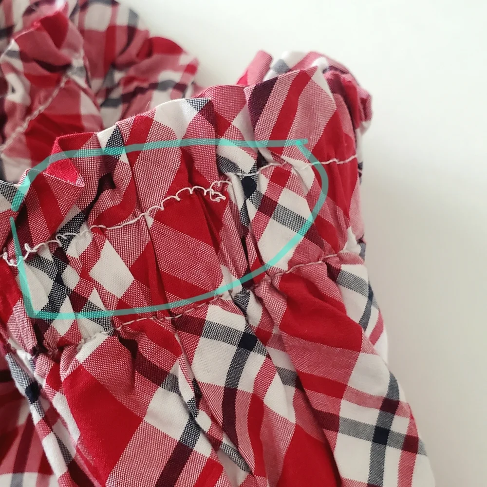 Gymboree Girls Red White Blue Plaid Stars Cotton Fit & Flare Skirt 4 Patriotic